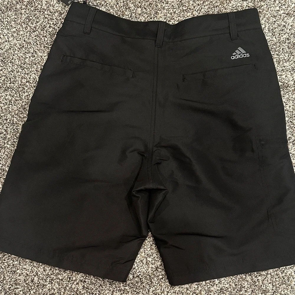 adidas Men's Classic Black Flat Front Shorts